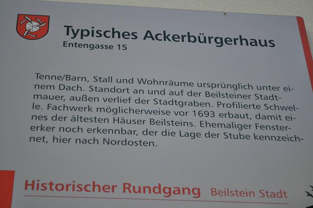 Tafel zum Ackerbürgerhaus | Foto: Daniela Somers