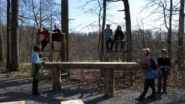 Bei der Beerlespitzhütte Obersulm, ein sehr schöner Rastplatz, aber für diese Wanderung ziemlich am Ende, da hatten alle schon gegessen.