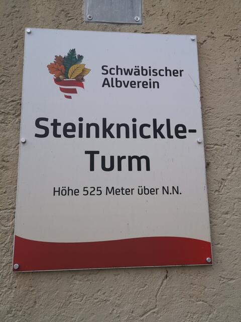 Schild am Steinknickleturm | Foto: Jürgen Pachwald