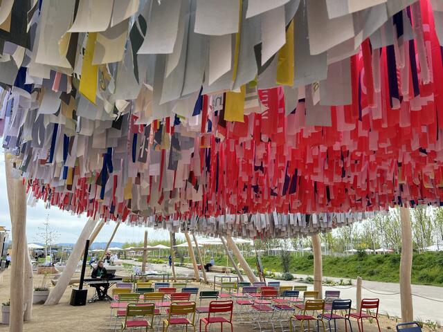 Musik gibts auch - hier einer der schön gestalteten Rastplätze | Foto: Moni Bordt