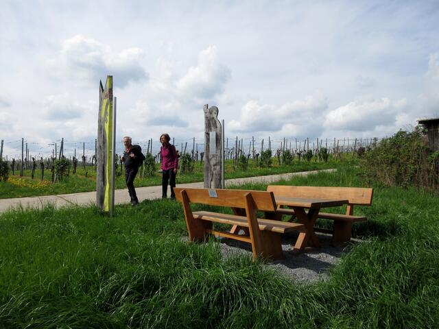 Immer wieder trifft man auf die neu aufgestellten Sitzgelegenheiten und Rastplätzle. Hoffentlich bleiben sie lange so erhalten.