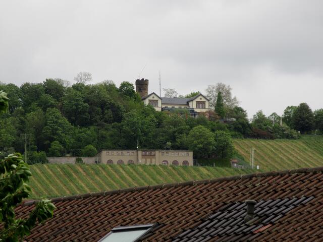 Einen außergewöhnlichen Blick auf den Wartberg bietet die Brücke zwischen Christoph- und Kreuzenstraße. Davor führte die Wanderstrecke an der Fatih Moschee vorbei.