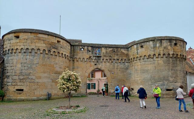 Eine trutzige Stadtmauer umgibt das Städtchen Freinsheim.