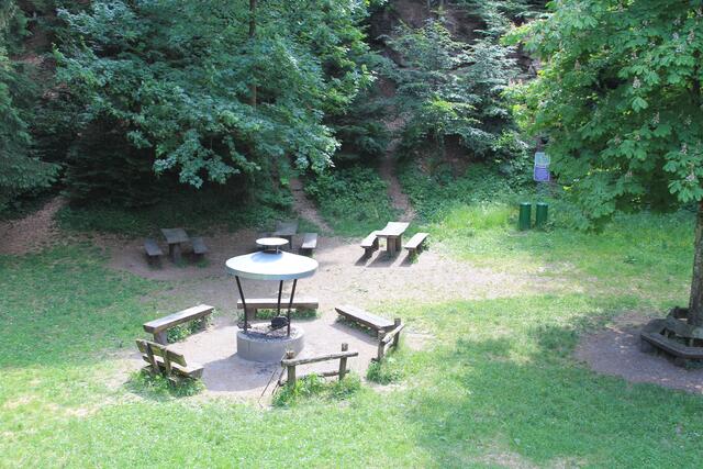 Blick auf den Grillplatz