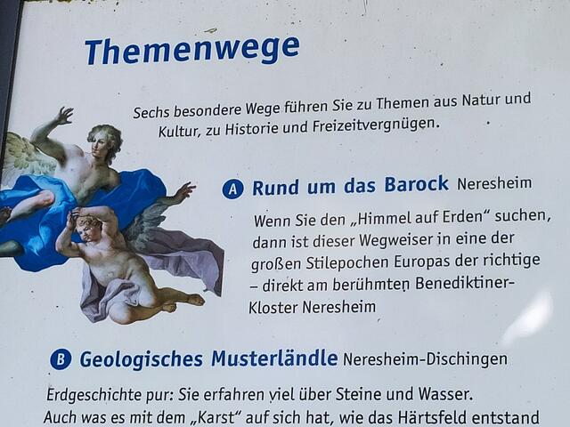 Der Themenweg "rund um das Barock" ist in unserer heutigen Tour drin. 