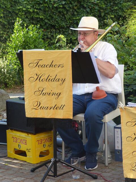 An der Posaune unüberhörbar Fritz Resech. Eine Swinglegende aus Heilbronn. | Foto: privat (eigen)