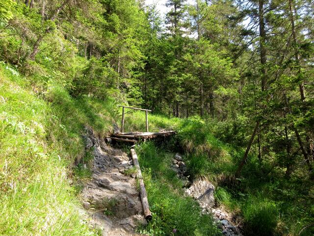 Abenteuer gibt es auch immer wieder. Bei diesem Brückle fehlten Latten.