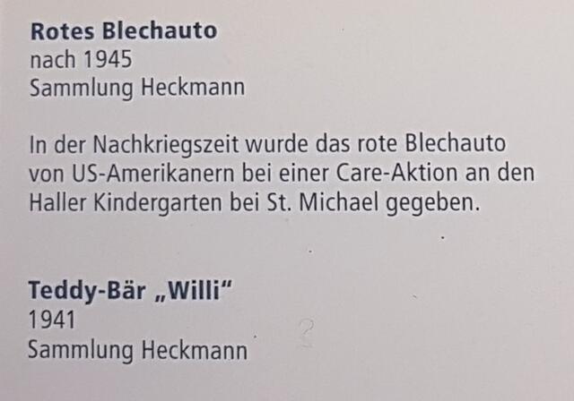 Infokarte des HFM , besonders interessant der Bezug zu Schwäbisch Hall in der # Nachkriegszeit --&gt; hierzu gibt es eine gesonderte Abteilung im Museum | Foto: eigene Aufnahme 