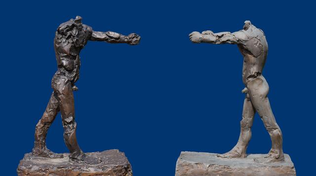 Gunther Stilling, "Dorischer Hoplit I/Hommage à B.R." und "Dorischer Hoplit II" | Foto: Römermuseum Güglingen, Foto: Enrico De Gennaro