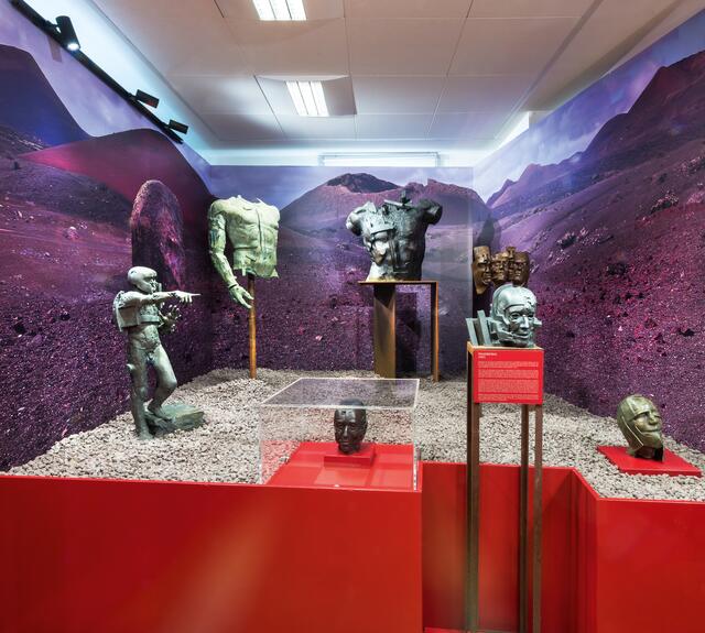 Inszenierung im Themenbereich "Konflikt und Krieg" | Foto: Römermuseum Güglingen, Foto: Rose Hajdu