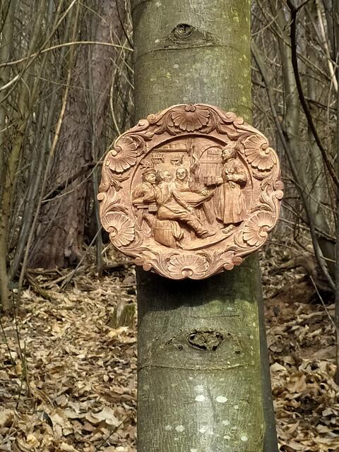 Eine schöne geschnitzte Darstellung