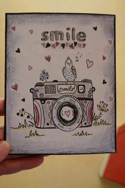 Diese Karte (Außengestaltung) hat Gudrun Schickert für Tanja gebastelt. | Foto: Uschi Dugulin