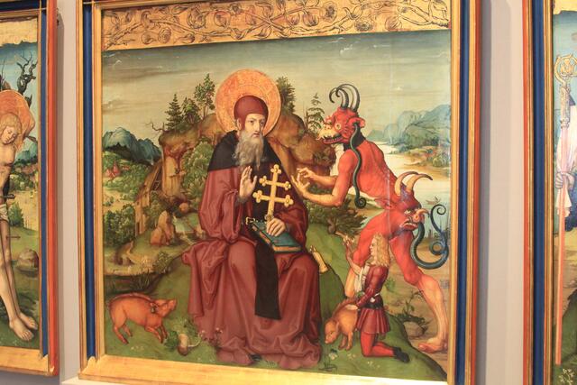 Züricher Veilchenmeister: Der heilige Antonius Abba, um 1500- 1515, Sammlung Würth, Inv. 6508 | Foto: Ralf Röser// Sammlung Würth