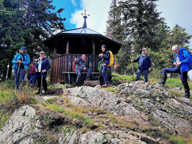 Gipfelhütte am Spießhorn mit herrlicher Rundsicht. | Foto: Isolde Reitz