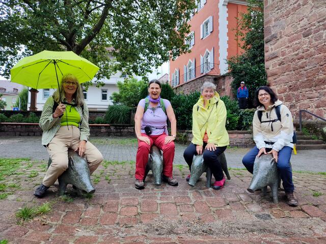 In Eberbach kann man tatsächlich auf der Sau reiten... ;-) | Foto: WandernGabyErich