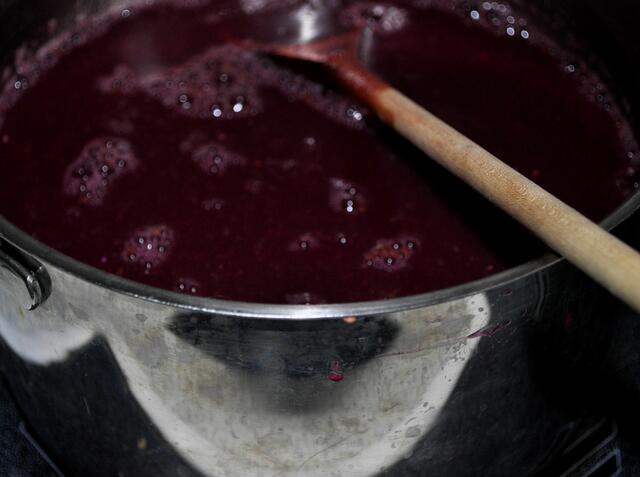 Den Saft mit einem Schuss Zitrone, einem Schuss Biovanilleextrakt, bisschen Zimt und Gelierzucker aufkochen. | Foto: Daniela Somers