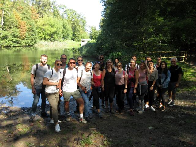 Die erste Gelegenheit zum Erinnerungsfoto am Köpfer Stausee | Foto: Wandern Gaby Erich