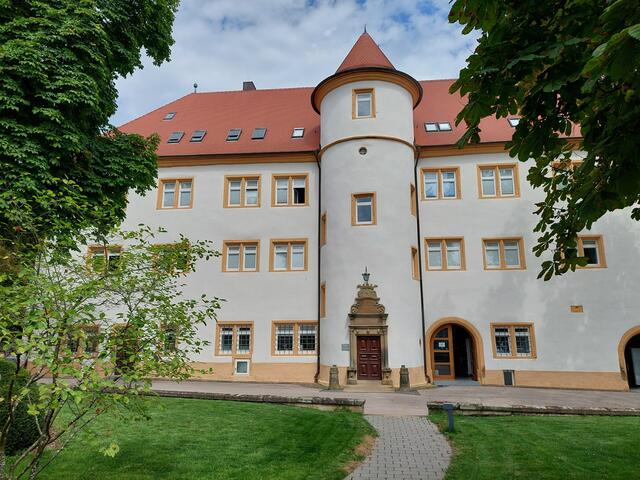 Das herrliche Renaissance-Schloss Hohenstein  ist der Arbeitsplatz für Wissenschaftler aus vielen Fachbereichen zur Entwicklung neuartiger Textilien, kreislauffähiger Produktion und Funktionstextilien in allen Lebensbereichen. | Foto: Foto privat