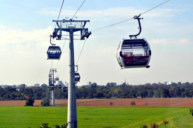 Eindrücke von der Seilbahnfahrt zum Luisenpark | Foto: Daniela Somers