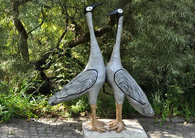 Garten von Charlottenburg- Wilmersdorf. Die Tierfigur wurde von einem Gärtner aus der Partnerstadt gefertigt. | Foto: Daniela Somers