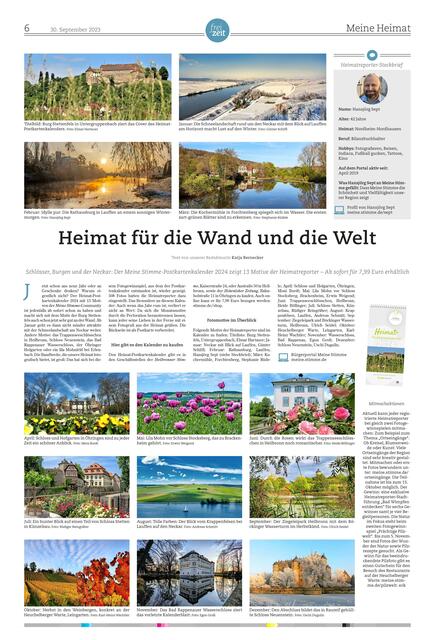 Diese vielfältigen Motive zieren den Postkartenkalender... Die Meine Heimat-Seite, die am 30. September in der Zeitung ist, zeigt die wunderschönen Fotos.  | Foto: HSt,  Elmar Hartauer, Günter Schiffl, Hansjörg Sept, Stephanie Rüdele, Moni Bordt, Erwin Weigend, Heide Böllinger, Rüdiger Reingräber, Andreas Schmitt, Ulrich Seidel, Karl-Heinz Wachtler, Egon Groß,  Uschi Dugulin, privat
