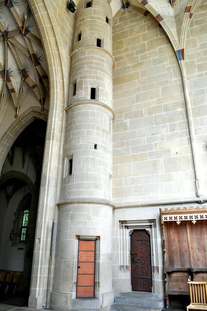 Es gibt einen Treppenturm der zum Dachboden über der Sakristei führt. | Foto: Daniela Somers