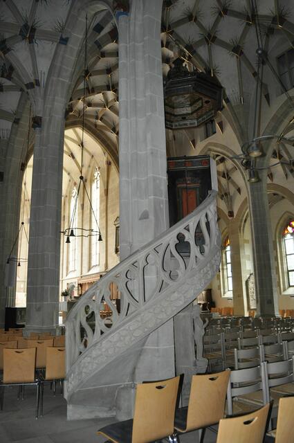 Aufgang zur Kanzel. Sie wurde zwischen 1480 und 1490 errichtet. | Foto: Daniela Somers