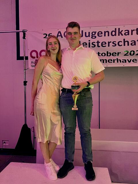 Deutscher ACV Vize-Meister im Jugendkart-Slalom - Yannick Dollmann mit seiner Schwester - Lisa-Marie Dollmann | Foto: Melanie Dollmann-Guldenschuh