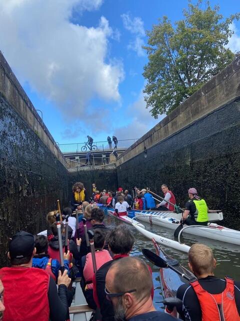 Fahrt durch die Schleuse | Foto: Union Böckingen 