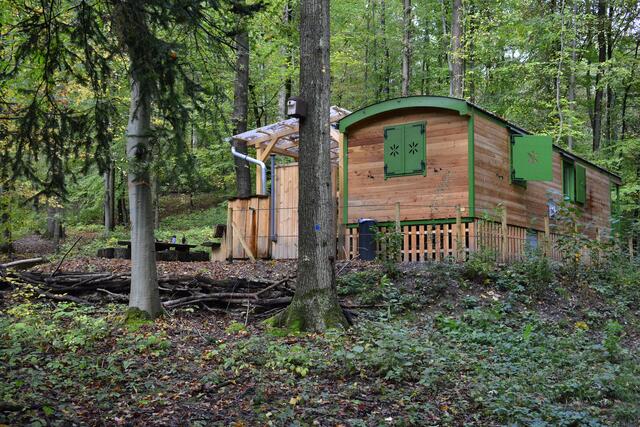 Knusper ,knusper knäuschen wer knuspert an meinem Häuschen.
Waldkindergarten von Weinsberg im Stadtseetal | Foto: Michael Harmsen