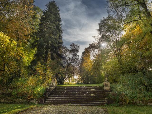 Schlosstreppe im Herbst | Foto: Rüdiger Reingräber