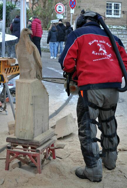 Holzkünstler bei der Arbeit zugeschaut. | Foto: Daniela Somers