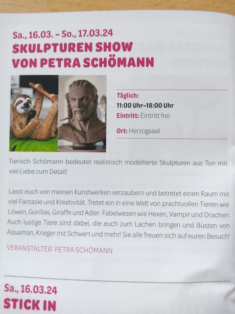 Wem die Skulpturen gefallen haben, kann im März eine Ausstellung von Petra Schömann besuchen. Ich glaube es lohnt sich. | Foto: Daniela Somers