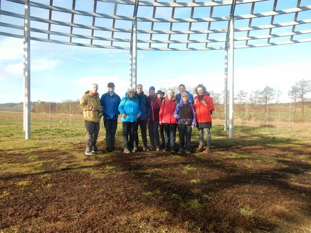 Gruppenbild beim Mittelpunkt des Zabergäus | Foto: E. Rosendorf