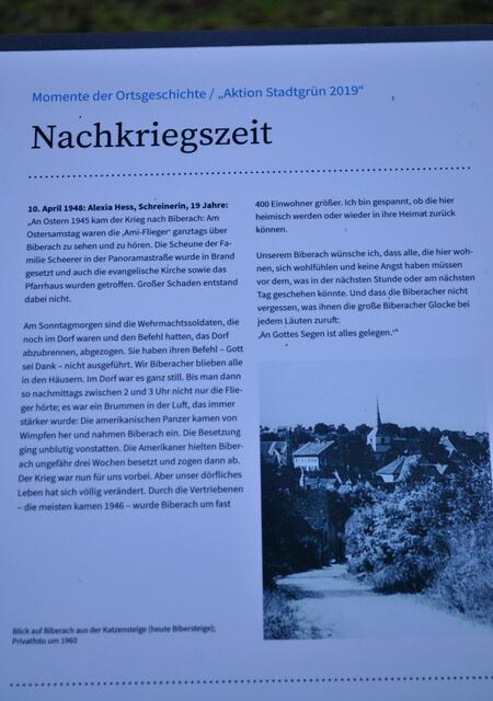 Die Schilder der Geschichte von Biberach der Reihe nach. | Foto: Daniela Somers