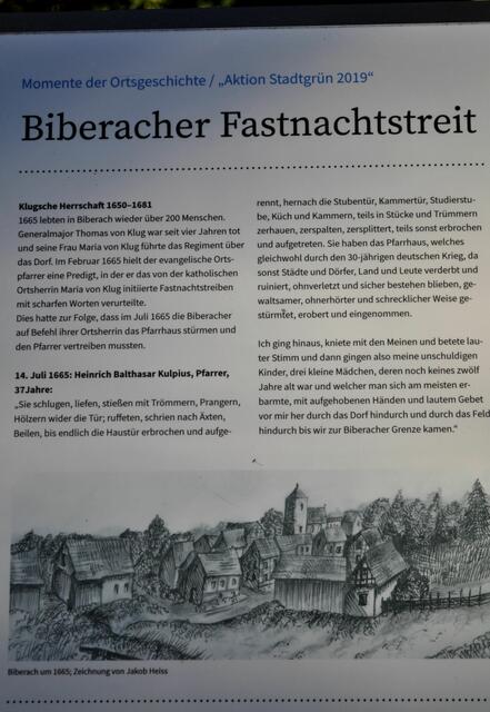 Die Schilder der Geschichte von Biberach der Reihe nach. | Foto: Daniela Somers