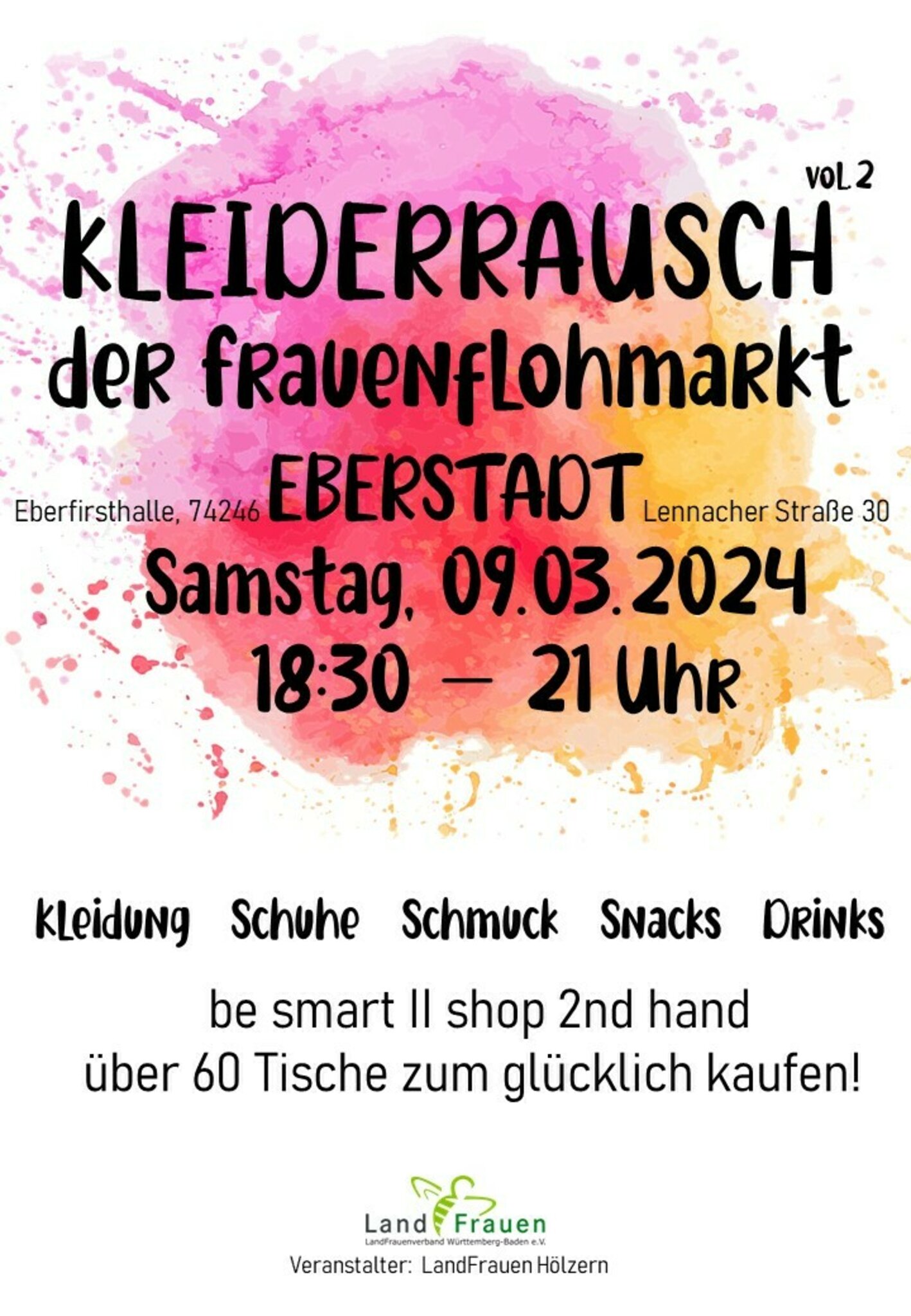 Frauenflohmarkt: Kleiderrausch Vol. 2. Der Frauenflohmarkt in Eberstadt -  Eberstadt