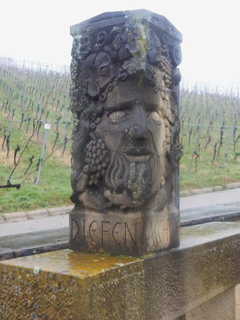 Zum Einstieg zu den Mandelbäumen ein Hinweis auf Diefenbach | Foto: E. Rosendorf
