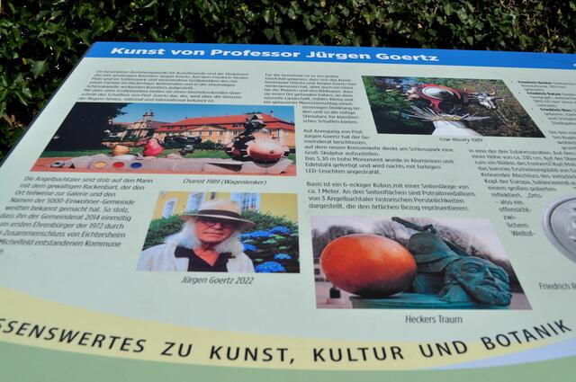 Tafel über den Künstler Jürgen Goertz | Foto: Daniela Somers