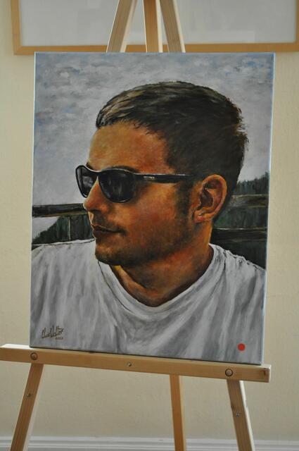 Uwe Walters Porträts sehen total realistisch aus. | Foto: Daniela Somers