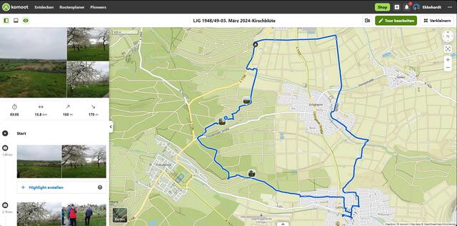 unsere Runde der Wanderung | Foto: E. Rosendorf