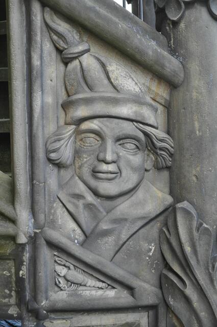 Selbstbildnis von Hans Schweiner, dem Steinmetz und Erbauer des Turms. | Foto: Daniela Somers