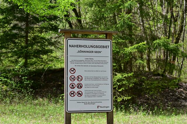 Hinweis zu den Gönninger Seen | Foto: Michael Harmsen