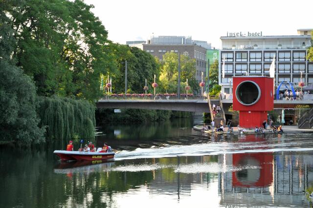 Action auf dem Neckar, Heilbronn beim Lichterfest | Foto: Daniela Somers