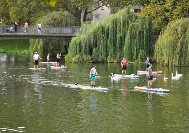 Action auf dem Neckar, Heilbronn beim Lichterfest | Foto: Daniela Somers