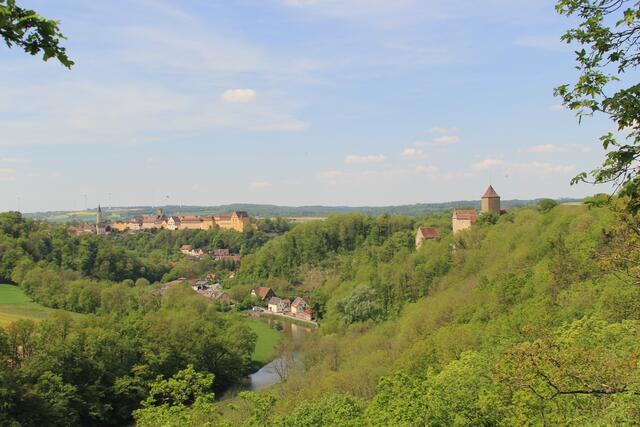 Blick auf Kirchberg mit Schloss und Burg Hornberg | Foto: Ralf Röser