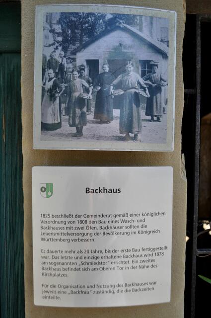 Erklärungstafel am Backhäusle. | Foto: Daniela Somers