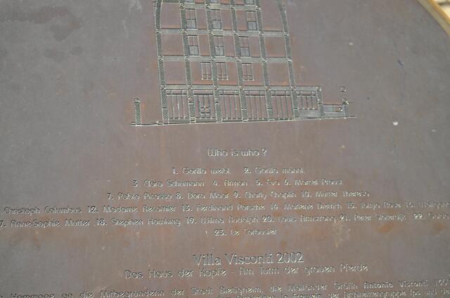 Ein bisschen schwer zu lesen auf dem Bild. Aber vor Ort ist es ein guter Anhaltspunkt um die Köpfe zu identifizieren. | Foto: Daniela Somers