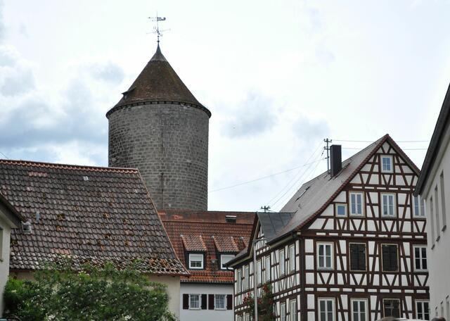 Schon von weitem ist der Bergfried zu sehen. Ursprünglich ein wenig höher und ohne Dach. | Foto: Daniela Somers