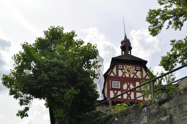 Eine Treppe führt nach unten zum Teich. | Foto: Daniela Somers